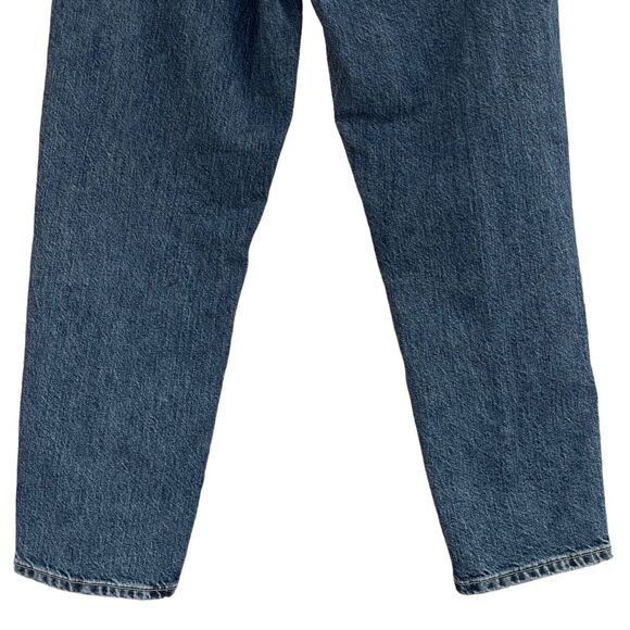 Uniqlo SZ 24 Mom Jeans High-Rise Medium Wash Pockets Zip-Fly Blue Womens - Picture 5 of 9